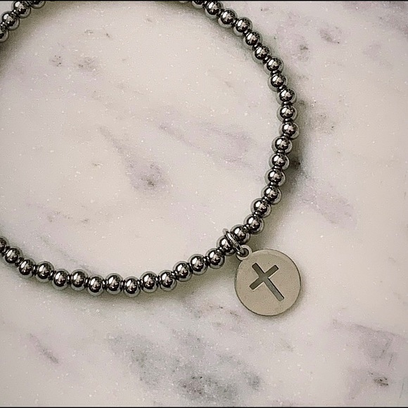 AYIA BRACELET featuring stainless steel cross charm - Picture 3 of 3
